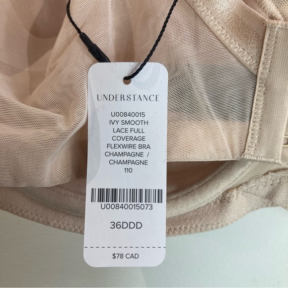 UNDERSTANCE SZ 36DDD Ivy Smooth Lace  Full Coverage Lightly Padded Underwire Bra - Picture 7 of 11